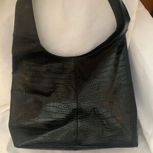 HM faux snakeskin purse tote